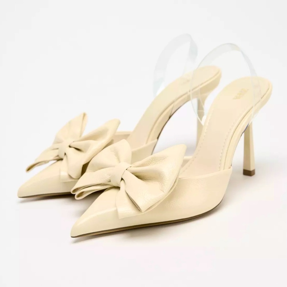 SLING BACK BOW HEELS